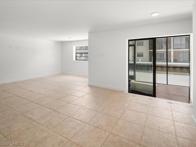 view of tiled spare room