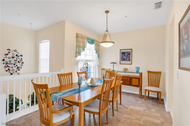 view of dining area