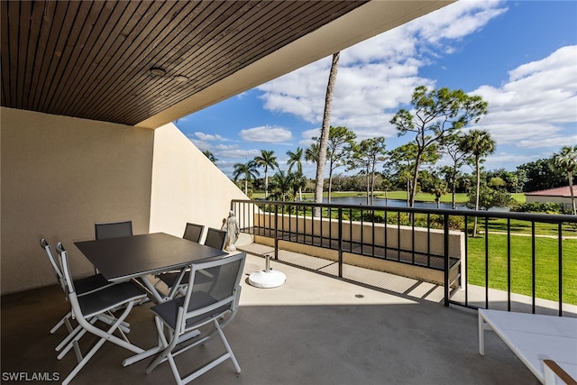 view of patio / terrace featuring a balcony