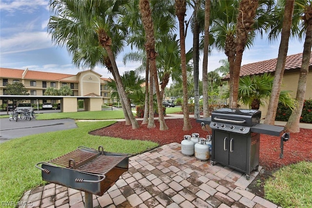 view of patio / terrace featuring grilling area