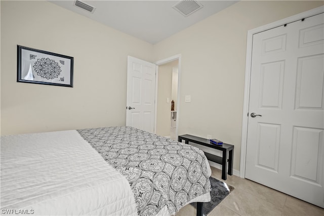 view of tiled bedroom