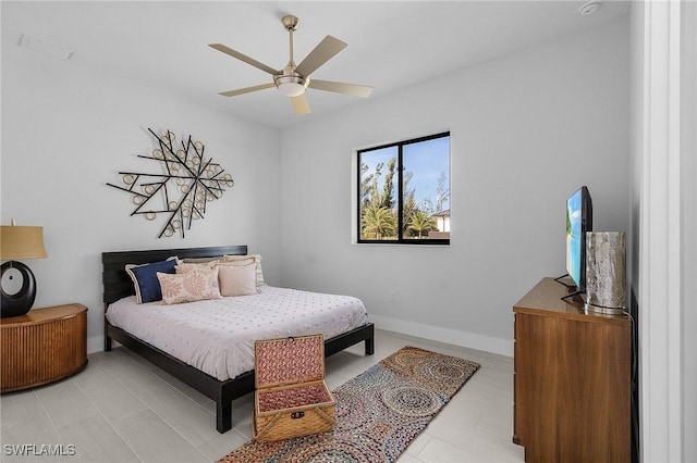 bedroom with ceiling fan