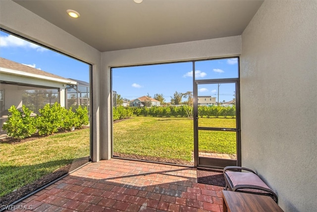 view of sunroom