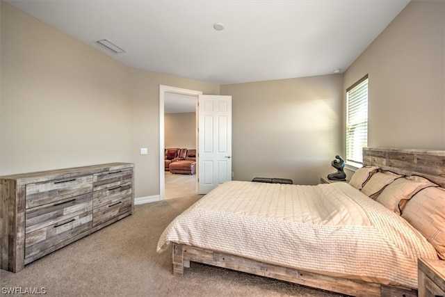 view of carpeted bedroom