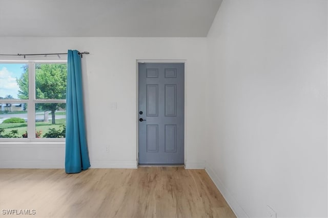 interior space featuring light wood-type flooring