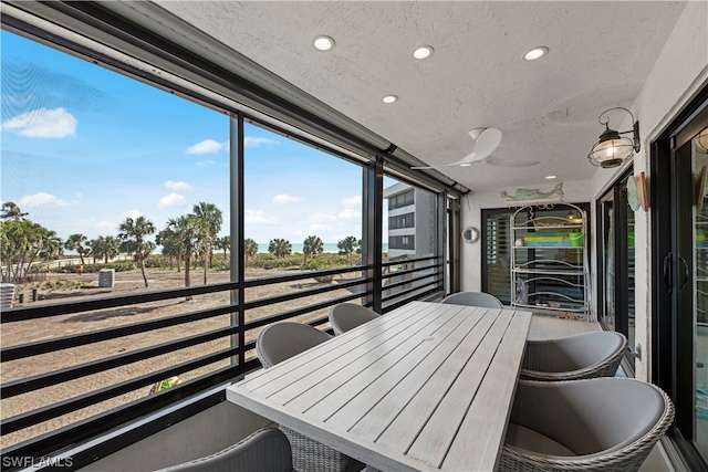 view of sunroom