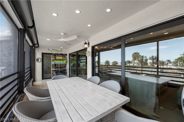 view of sunroom