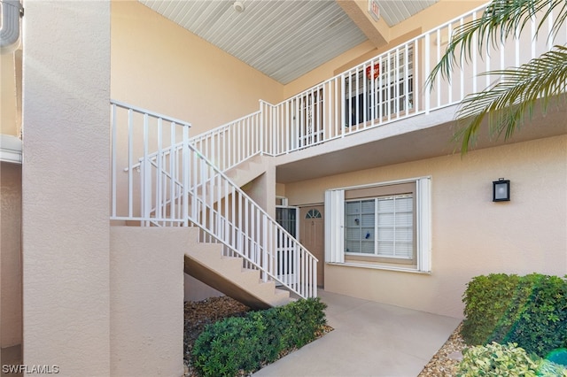 interior space featuring a balcony