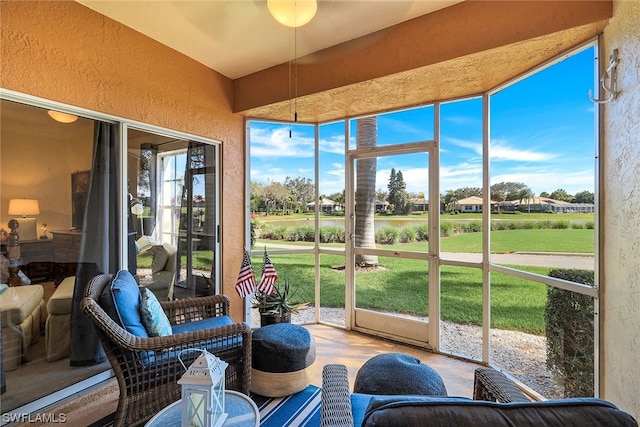 view of sunroom / solarium