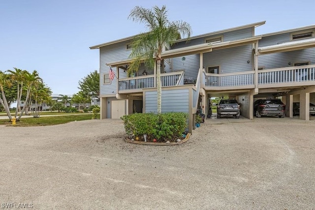 view of building exterior with a garage