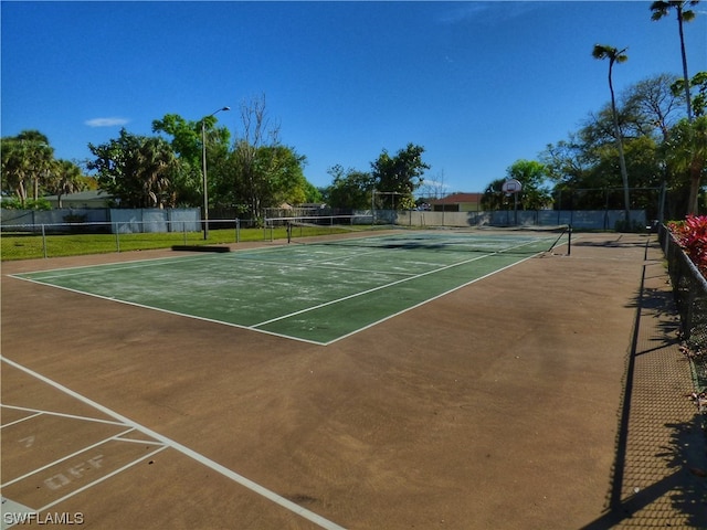 view of tennis court