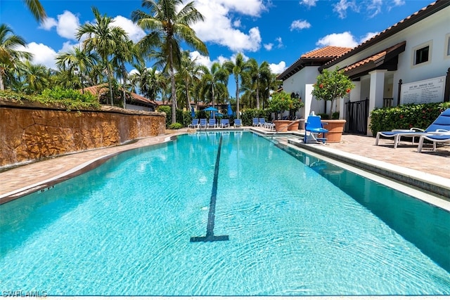 view of pool with a patio