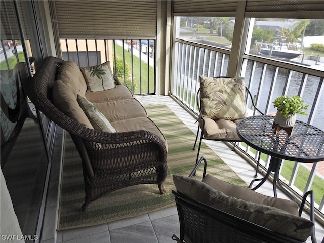 view of sunroom