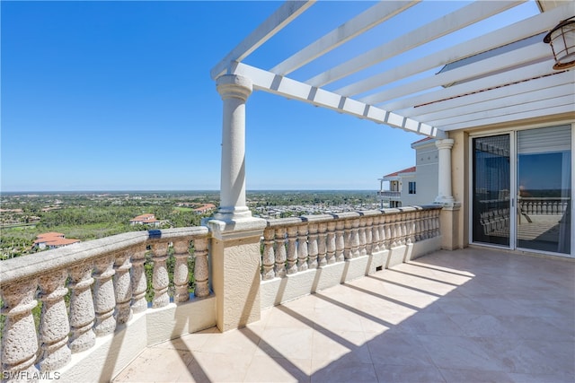 balcony with a pergola