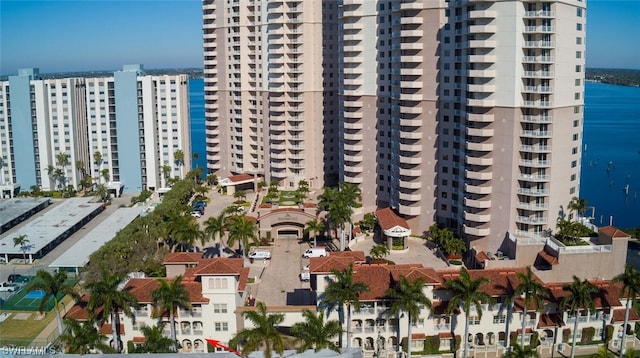 view of property with a water view