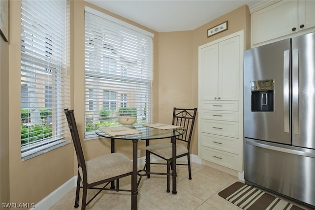 view of tiled dining area