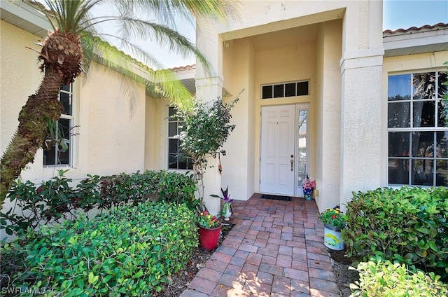 view of doorway to property