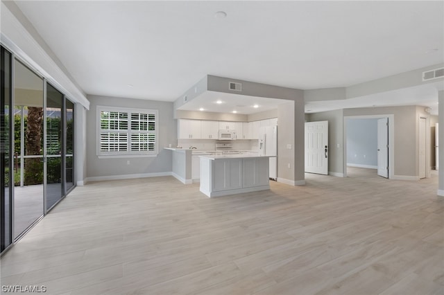 interior space with light wood-type flooring