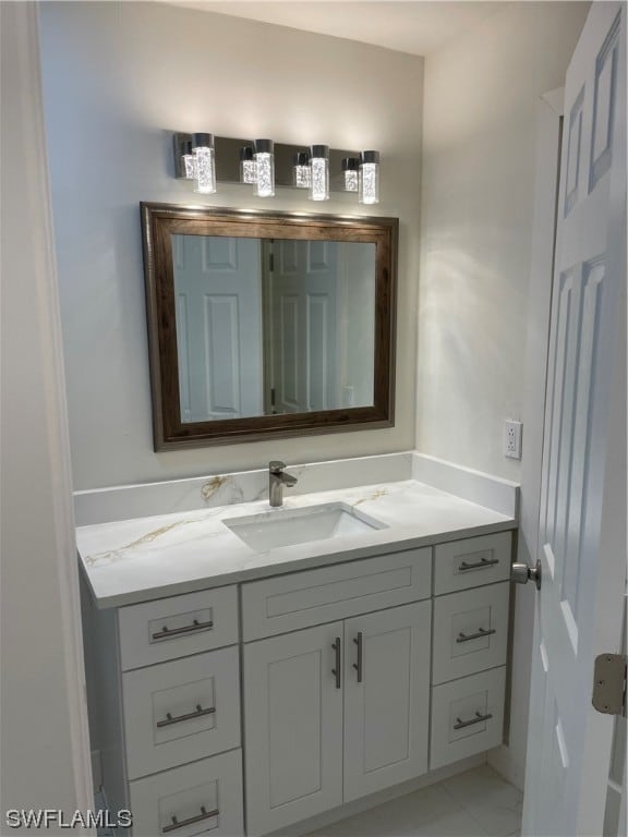 bathroom with large vanity