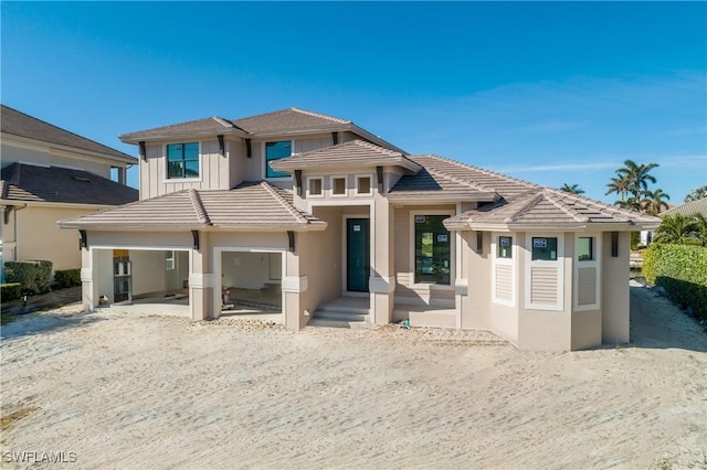 view of front of house featuring a garage