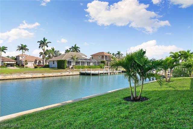 view of water feature featuring a residential view