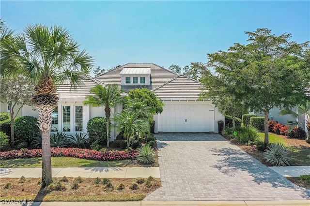 view of front of home featuring a garage