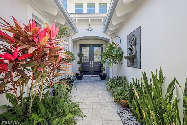 view of exterior entry with french doors