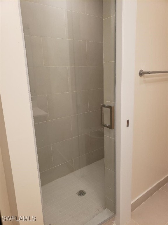 bathroom with an enclosed shower