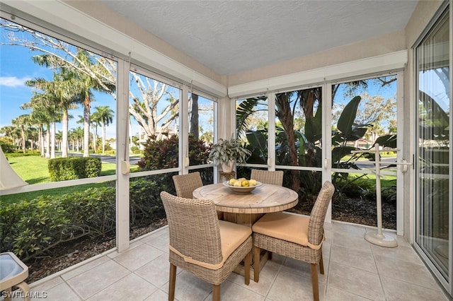 view of sunroom