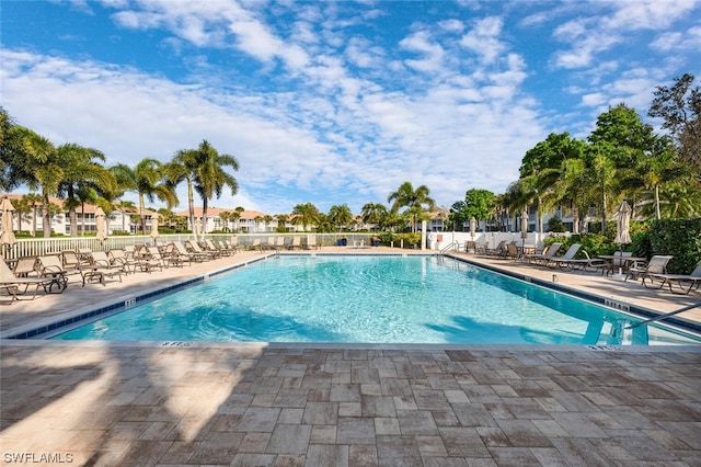 view of pool with a patio area