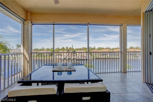 view of sunroom