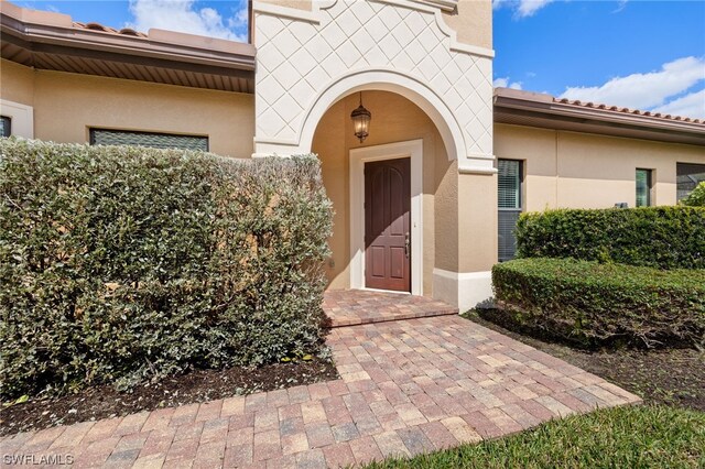 view of doorway to property