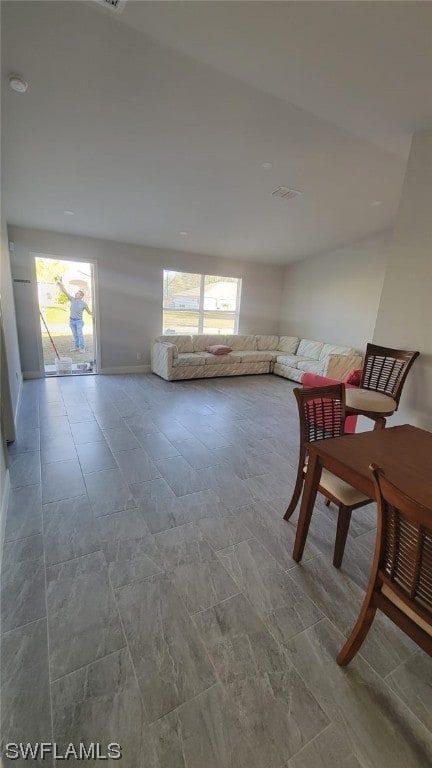 interior space featuring tile floors