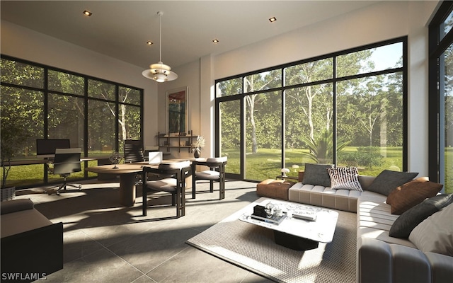 sunroom / solarium with plenty of natural light