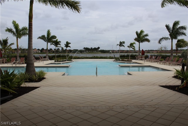 view of pool with a patio area