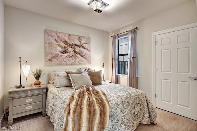 view of carpeted bedroom