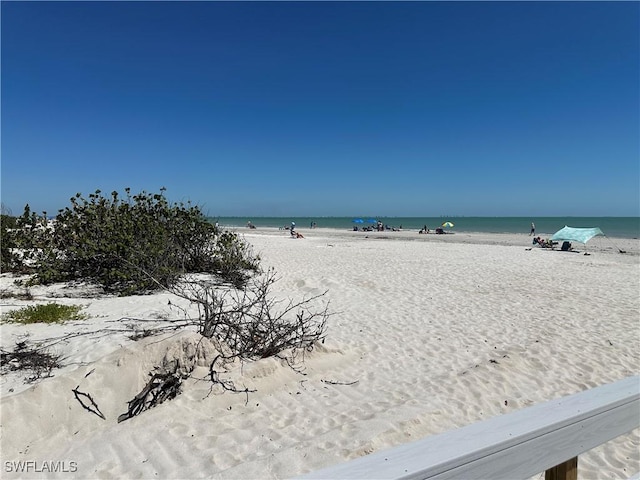 water view featuring a beach view