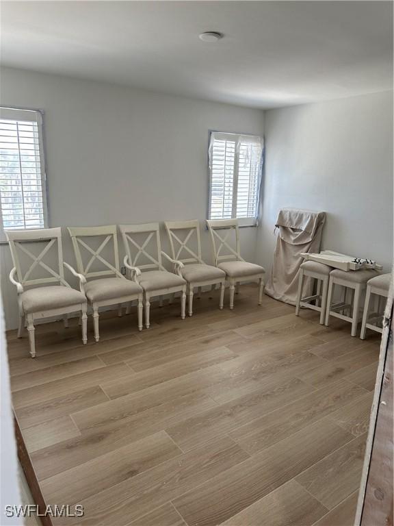 interior space featuring wood finished floors