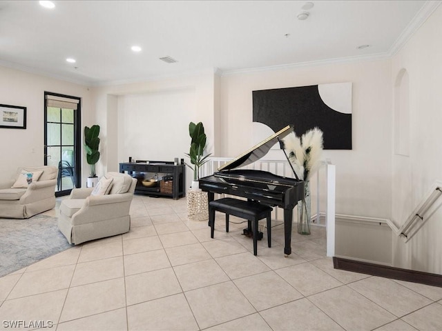 9151 Delano St Unit 9705, Naples, FL 34113 - interior space featuring ornamental molding and light tile patterned floors