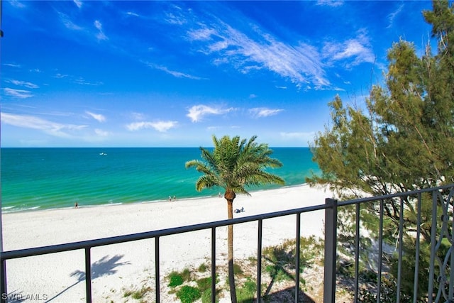 water view featuring a view of the beach