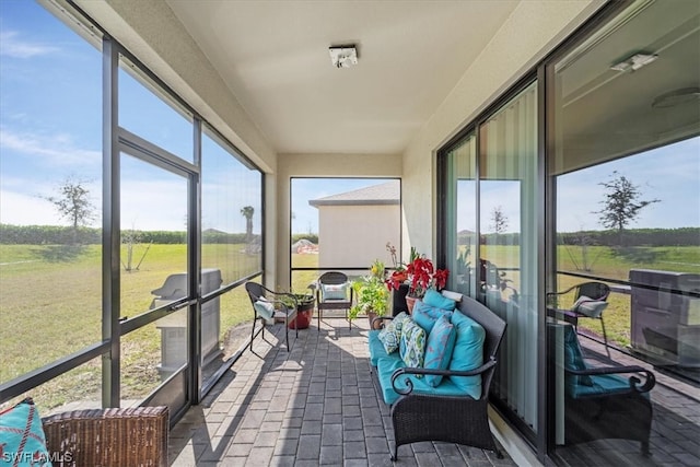 view of sunroom