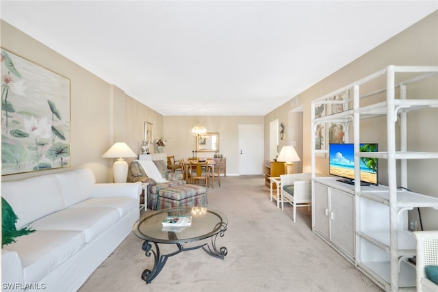 view of carpeted living room