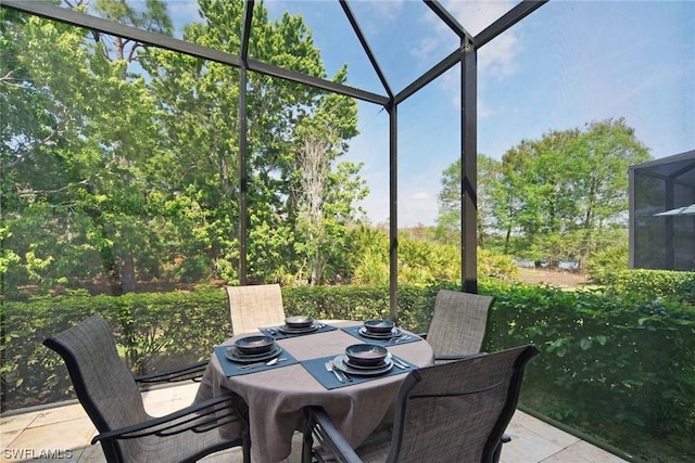 view of sunroom