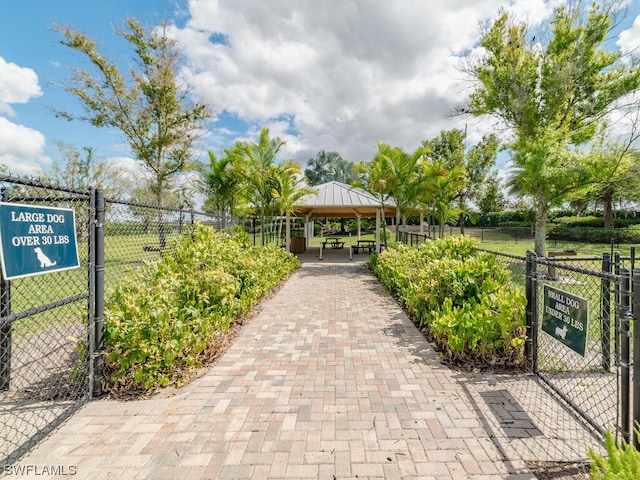 surrounding community with a gazebo