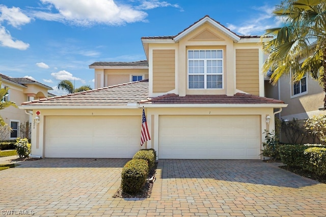 view of front of home featuring a garage