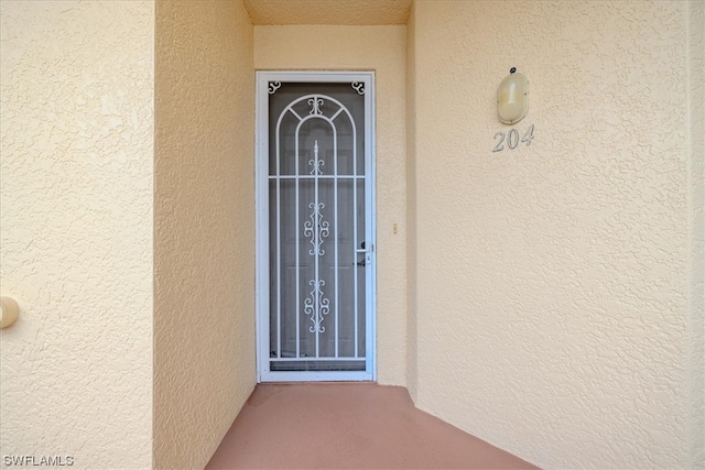 view of doorway to property