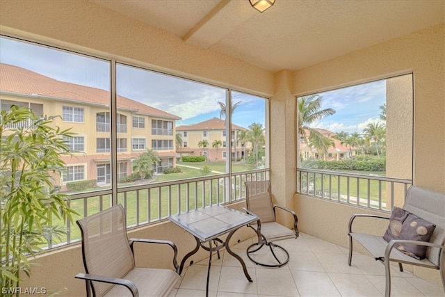 view of sunroom / solarium