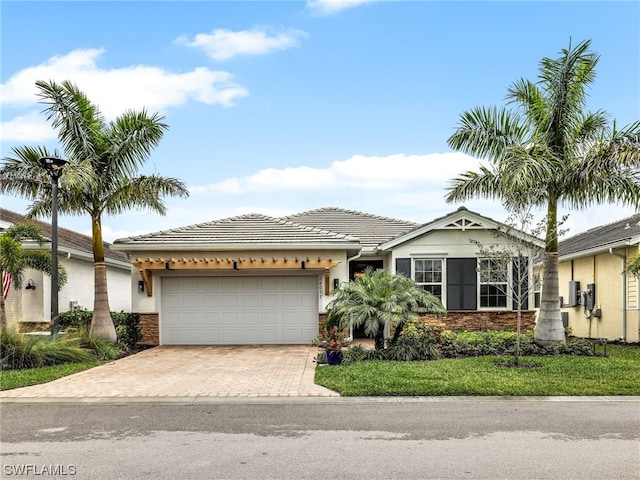 view of front of house featuring a garage