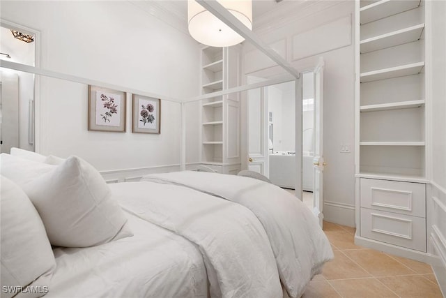 view of tiled bedroom