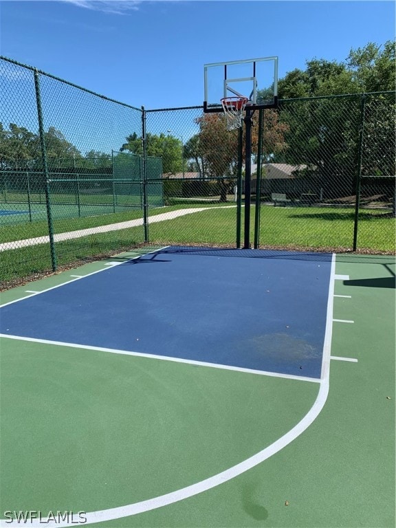 view of basketball court